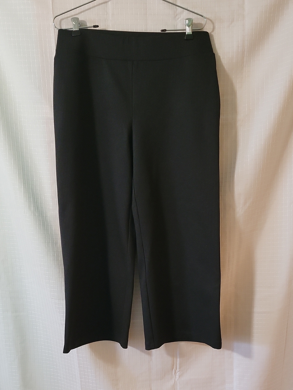 Ann Taylor Black And Gray Wide-Leg Pull-On Pants, Size S